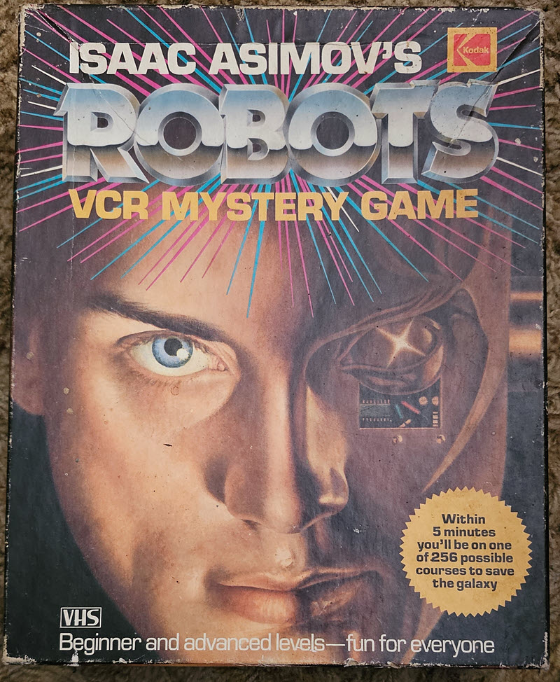 Vintage 1988 Isaac Asimov Robots VCR Mystery Suspense Game Kodak