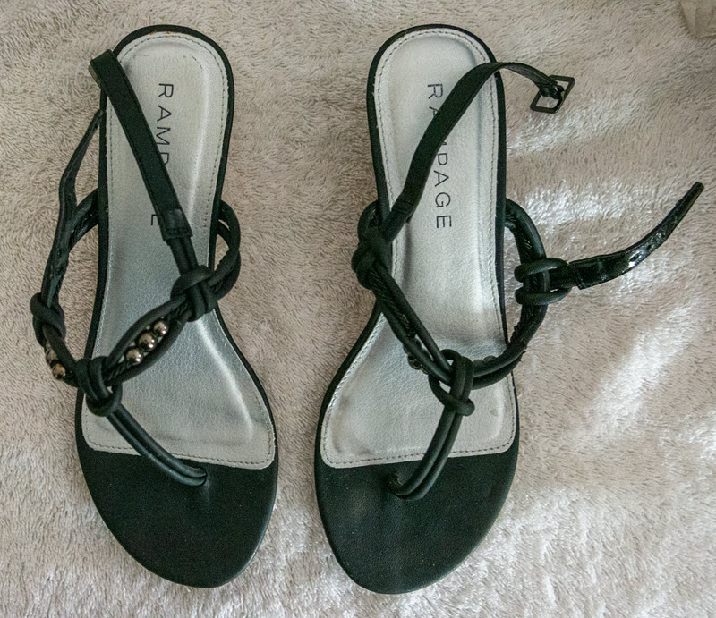 Rampage Black Cork Sandal 7.5