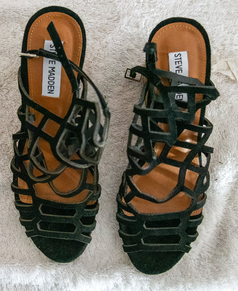 New Steve Madden Black Sandals 7.5