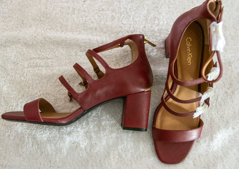 New In Box Calvin Klien Sandals Reddish Heels 7.5